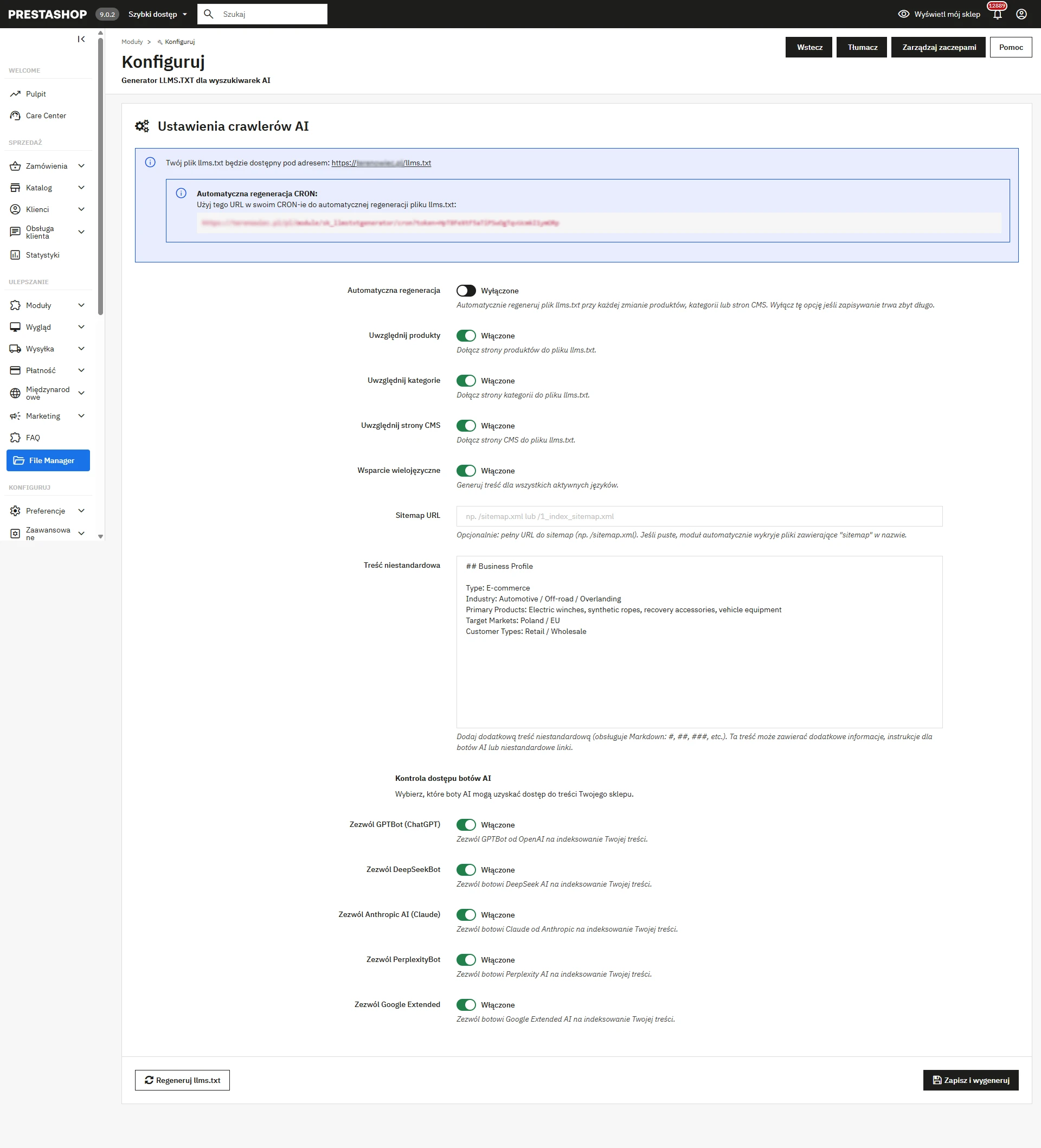 Generator LLMS.TXT dla wyszukiwarek AI